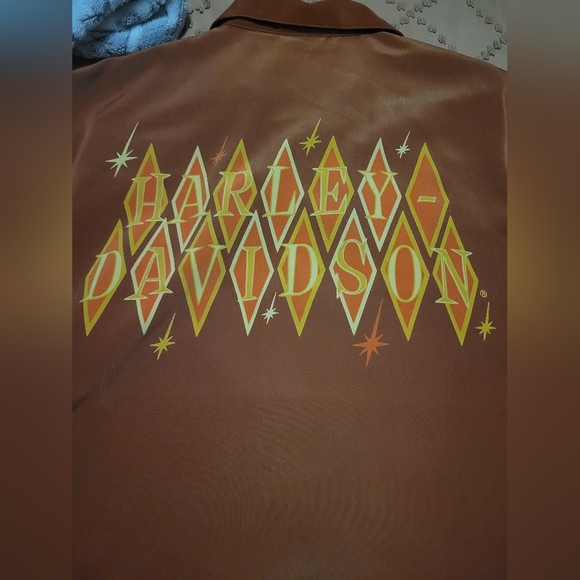 Vintage harley davidson bowling shirt las vegas style button up - Picture 4 of 5